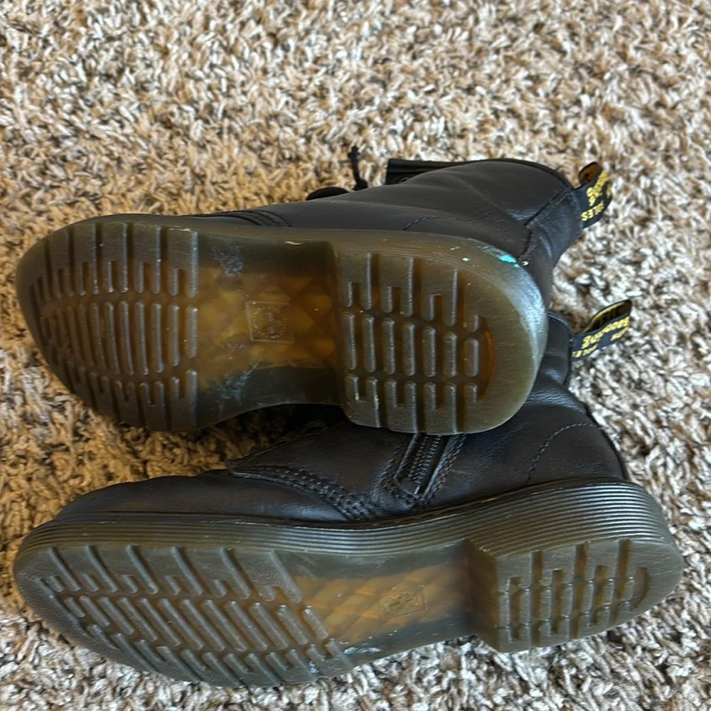 Dr Martens Kids Black Leather‎ Lace Boots Size 3